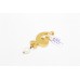 Traditional Pendant 925 Sterling Silver gold plated parrot shape zircon stone